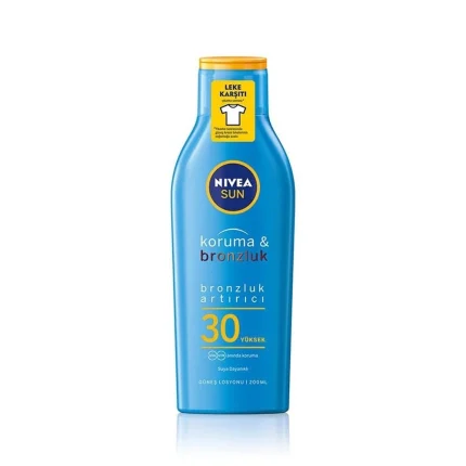 لوسیون ضد آفتاب و برنزه کننده نیوآ SPF 30 bronzluk حجم 200 میلی لیتر اصلی